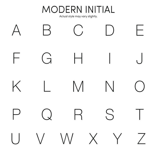 Modern Initial Character List