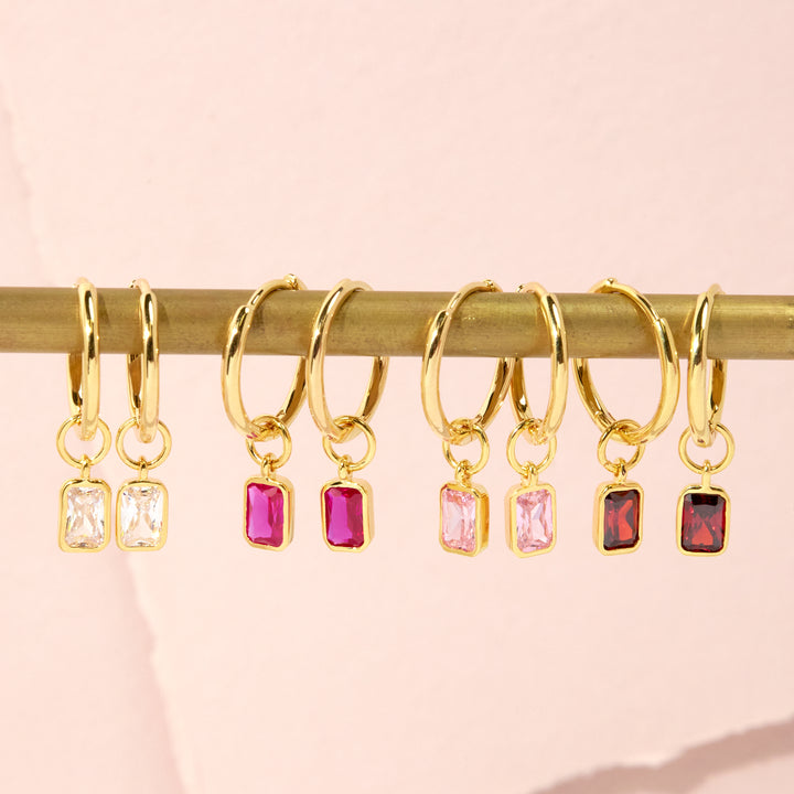 Mackenzie Birthstone Hoops