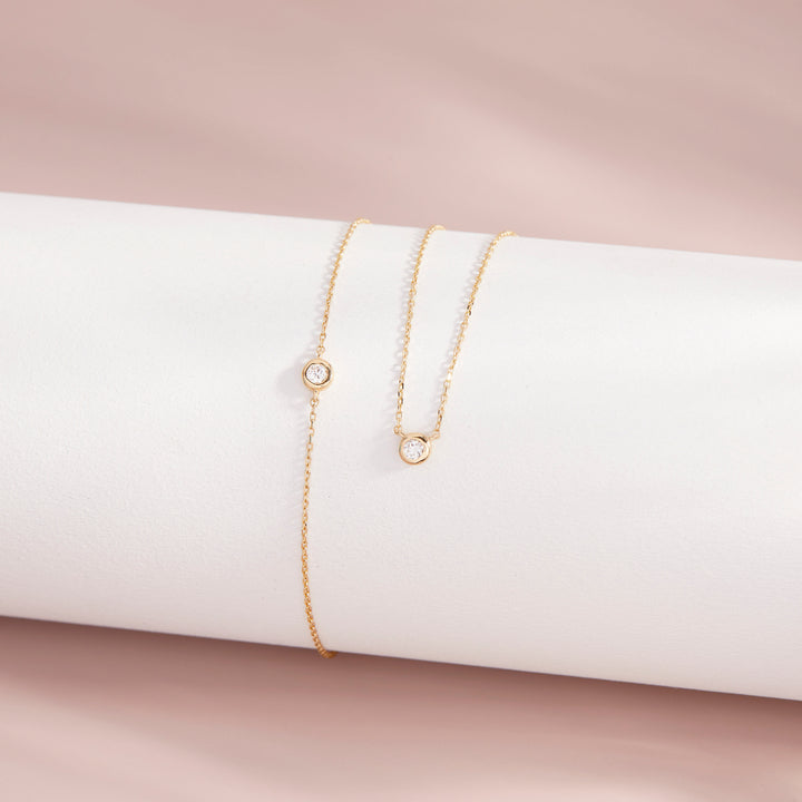Juliet 14k Gold Diamond Necklace