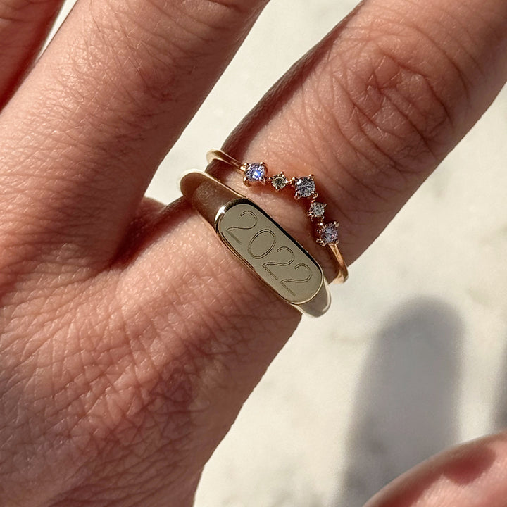 Evie Date Signet Ring