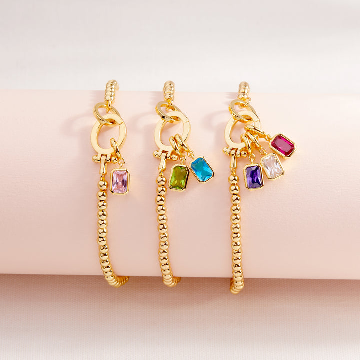 Mackenzie Three Birthstone Bracelet
