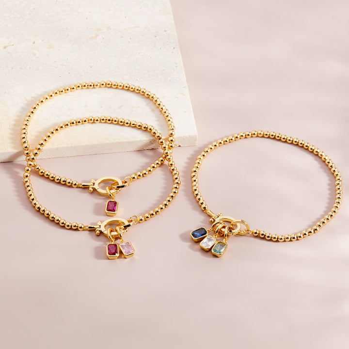 Mackenzie Three Birthstone Bracelet