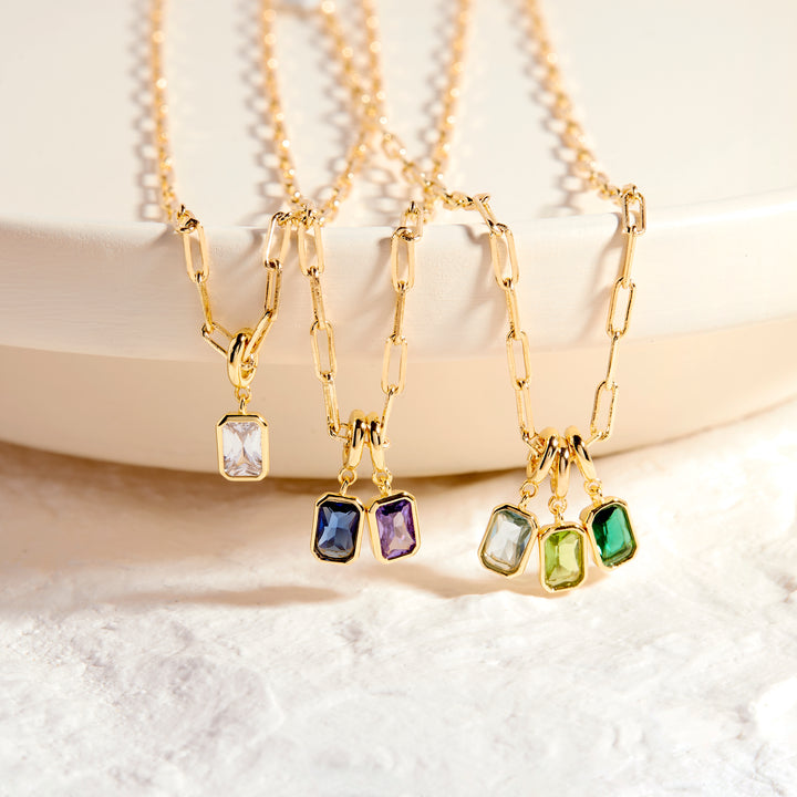 Mackenzie Two Birthstone Necklace