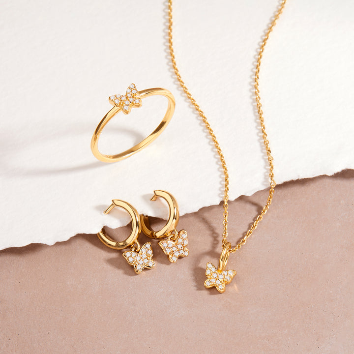 Adeline Butterfly Vermeil Ring