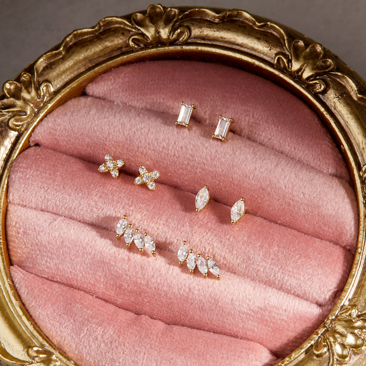 Zola Marquise Flat Back Earrings