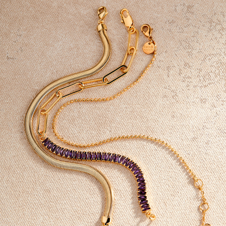 Priya Birthstone Tennis Bracelet Set