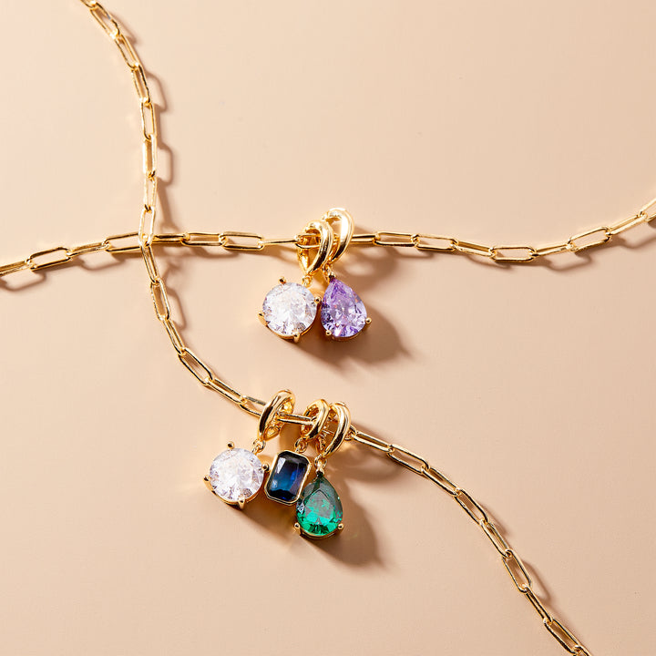 Melrose Two Birthstone Necklace