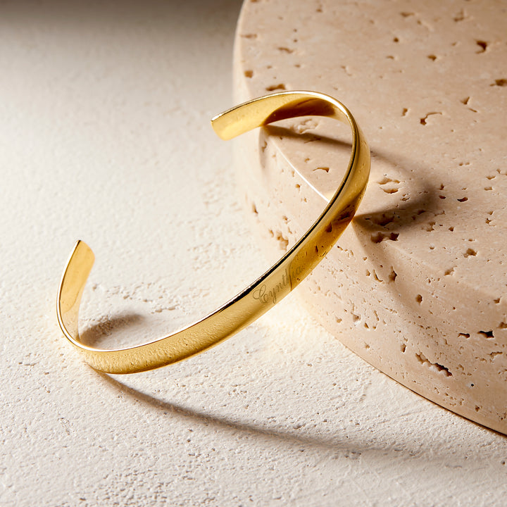 Roman Numeral Fine Cuff Bracelet