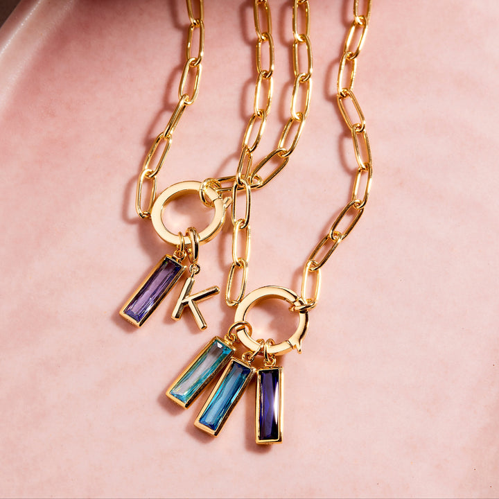 Colette Birthstone Elongated Necklace