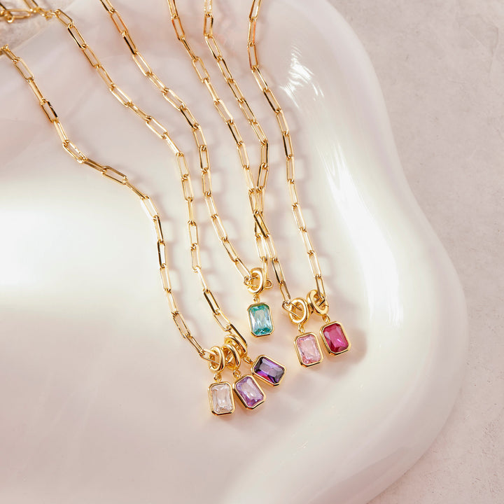 Mackenzie Two Birthstone Necklace