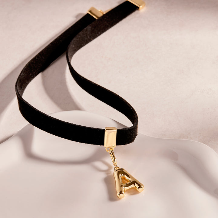 Samantha Initial Charm Choker