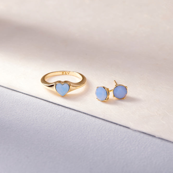 Victoria Opal Heart Ring