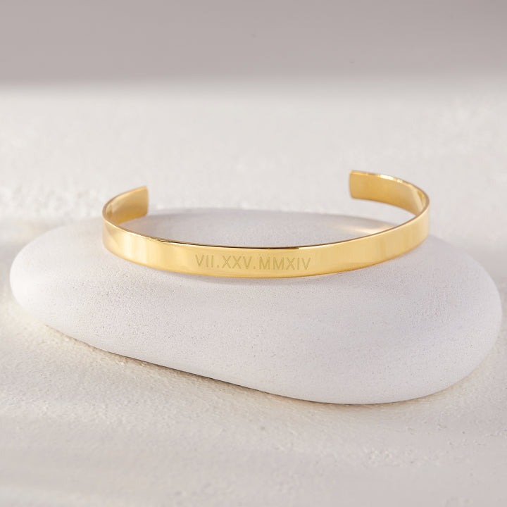 Roman Numeral Cuff Bracelet
