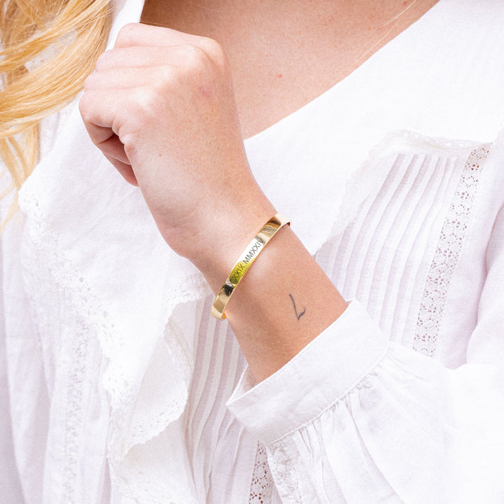 Roman Numeral Cuff Bracelet