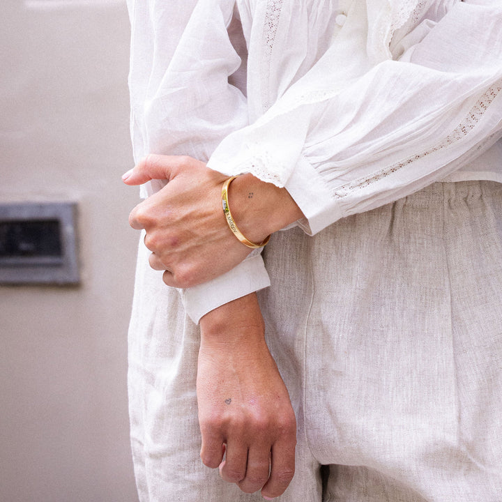 Roman Numeral Fine Cuff Bracelet