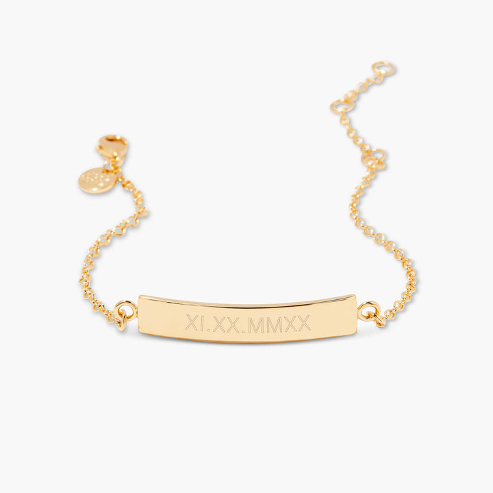 Elena Roman Numeral Bar Bracelet