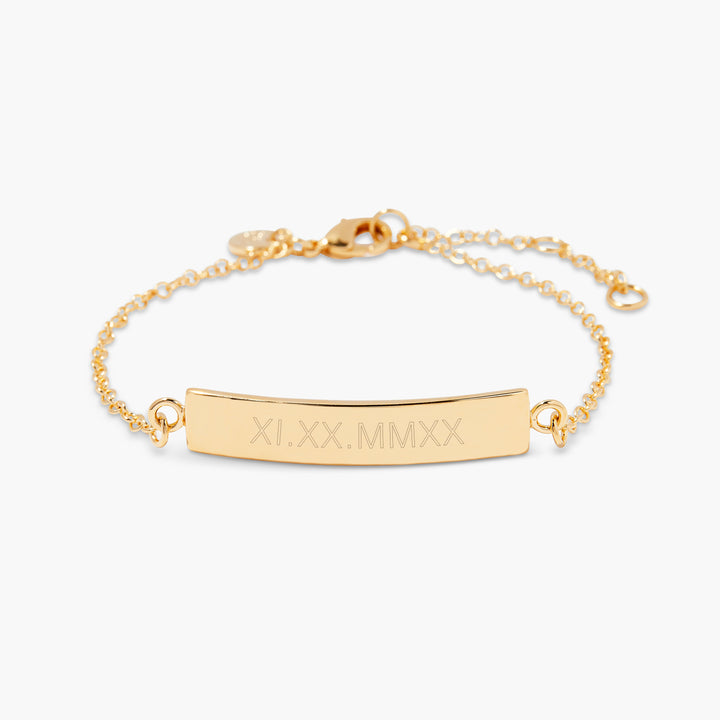 Elena Roman Numeral Bar Bracelet