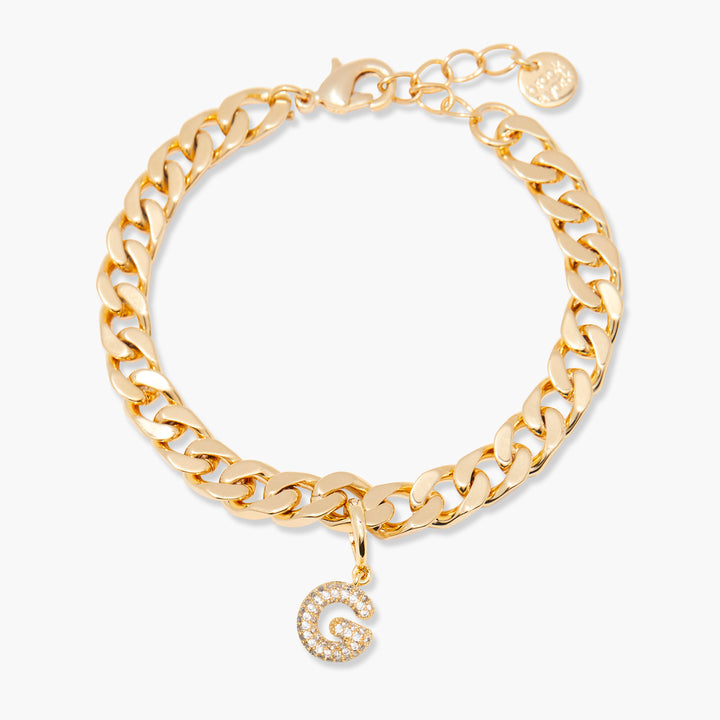 Ella Crystal Initial Bracelet