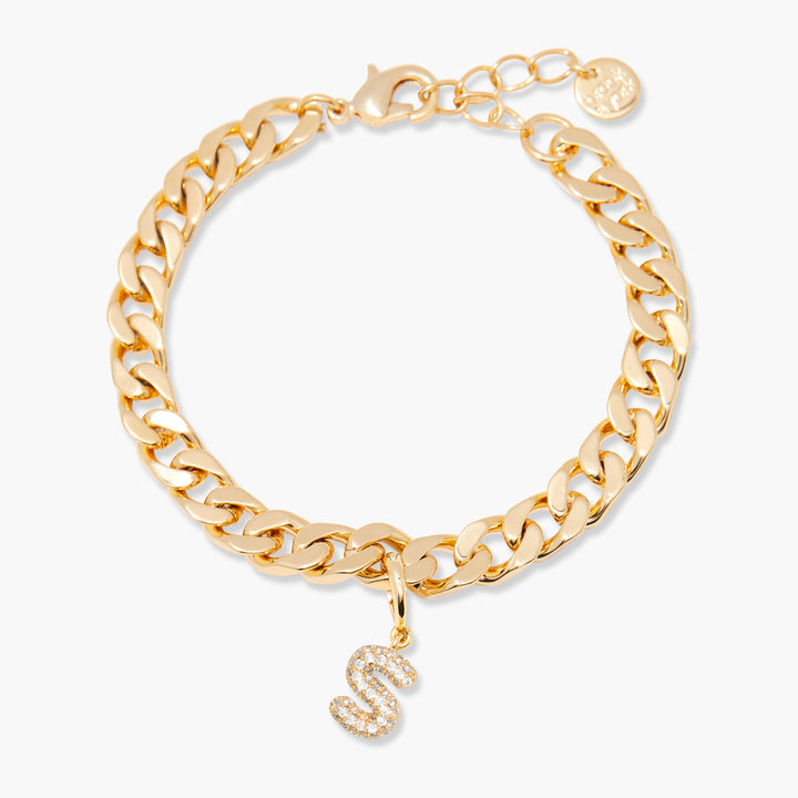 Ella Crystal Initial Bracelet