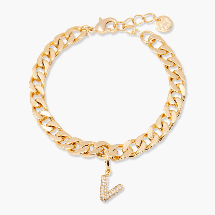 Ella Crystal Initial Bracelet
