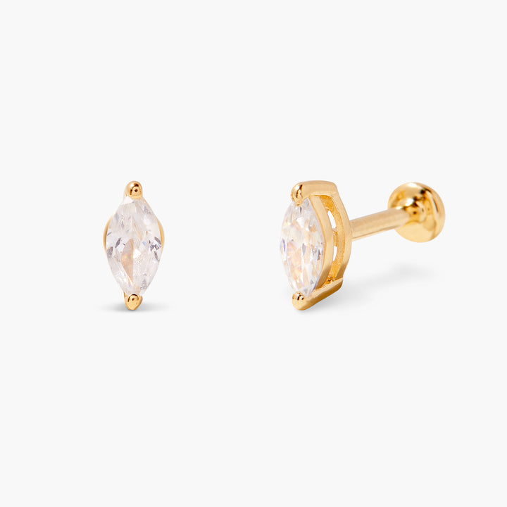 Zola Marquise Flat Back Earrings