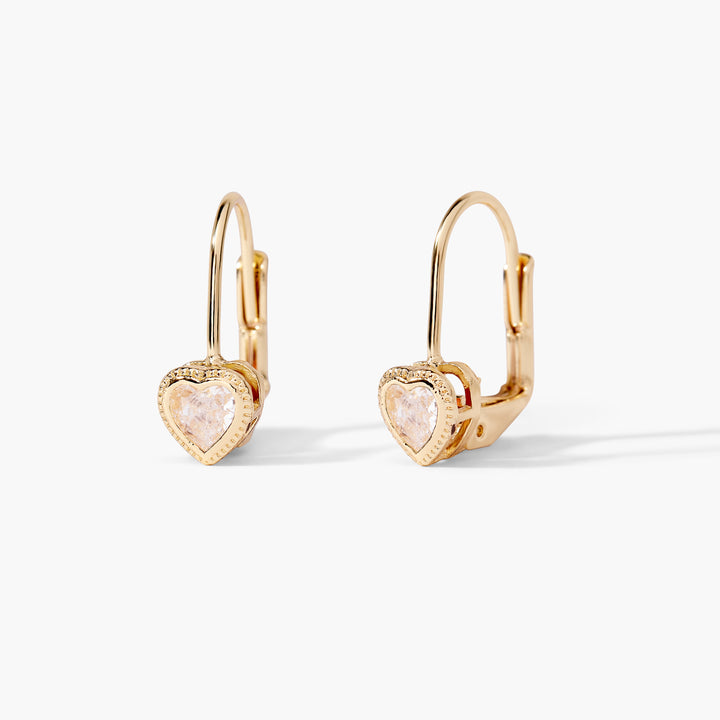 Lia Heart Birthstone Earrings