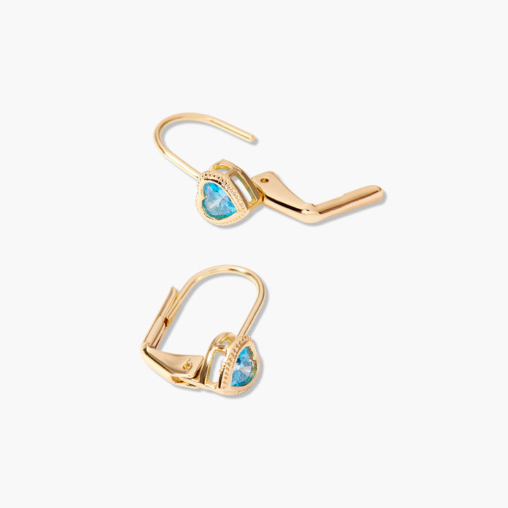 Lia Heart Birthstone Earrings