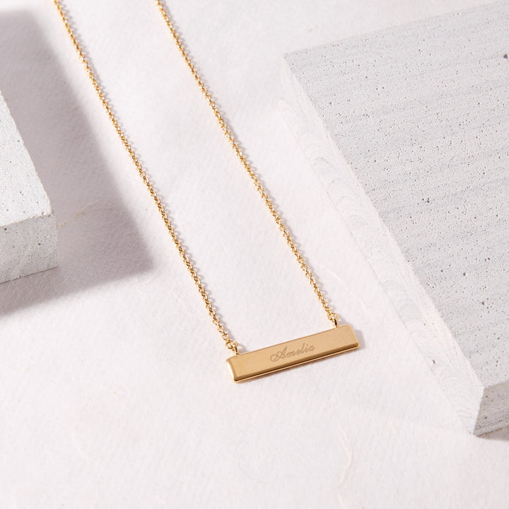 Roman Numeral Bar Necklace
