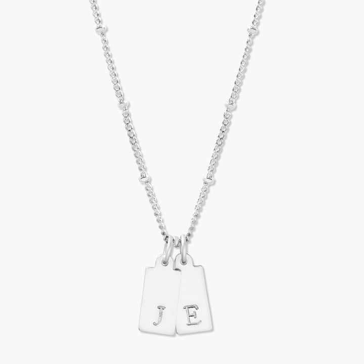 Madeline Initial Rectangle Pendant