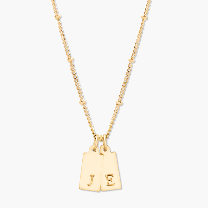 Madeline Initial Rectangle Pendant