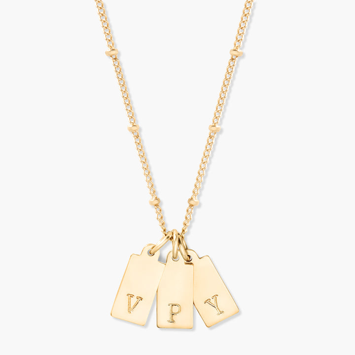 Madeline Initial Rectangle Pendant