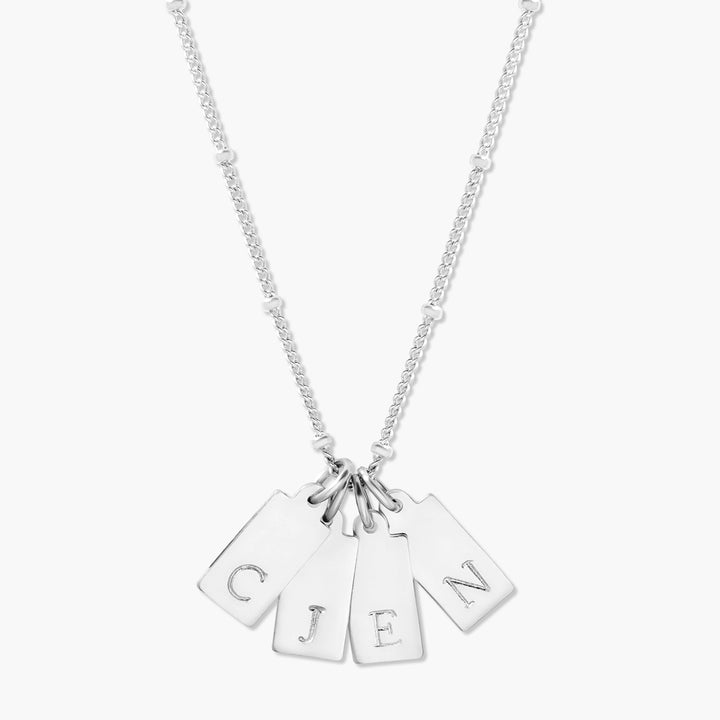 Madeline Initial Rectangle Pendant