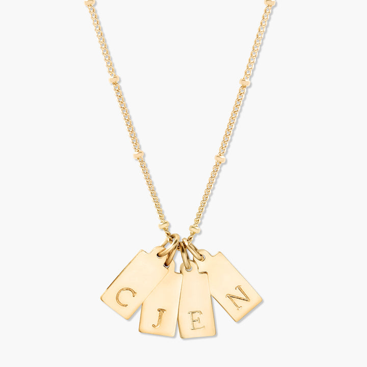 Madeline Initial Rectangle Pendant