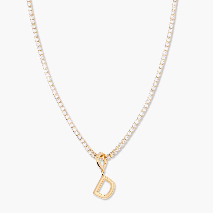 Isabella Mini Initial Tennis Necklace