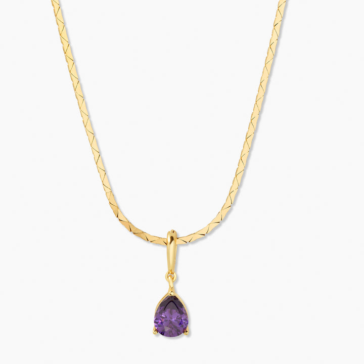 Melrose Teardrop Birthstone Necklace