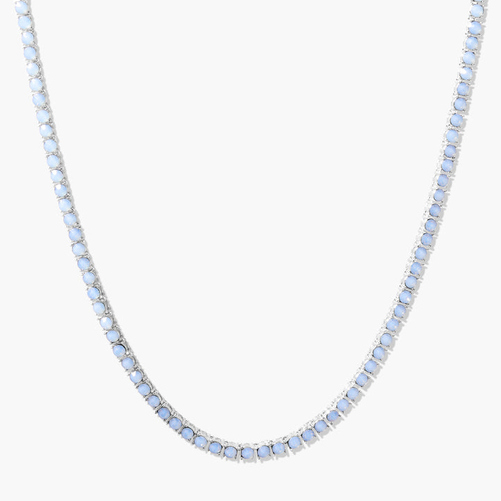 Isabella Opal Blue Tennis Necklace