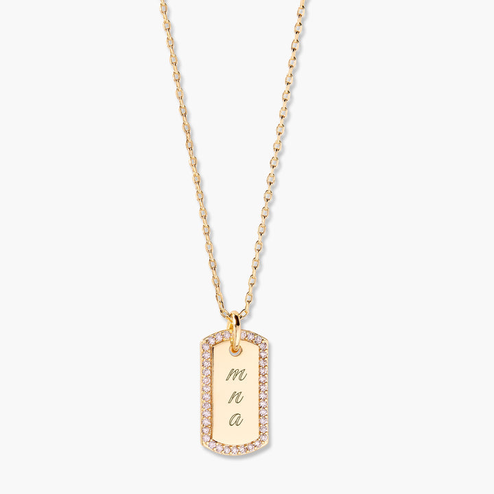 Lola Crystal Tag Pendant