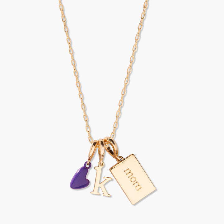 Build Your Own Mini Enamel Heart Charm Necklace