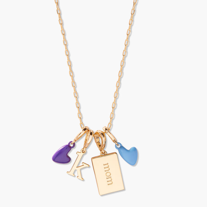 Build Your Own Mini Enamel Heart Charm Necklace