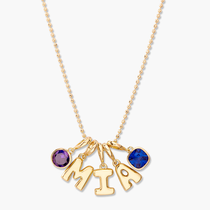 Build Your Own Sadie Bezel Birthstone Necklace