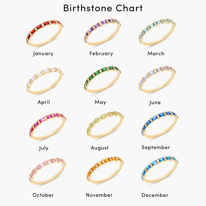 Jules Baguette Birthstone Ring