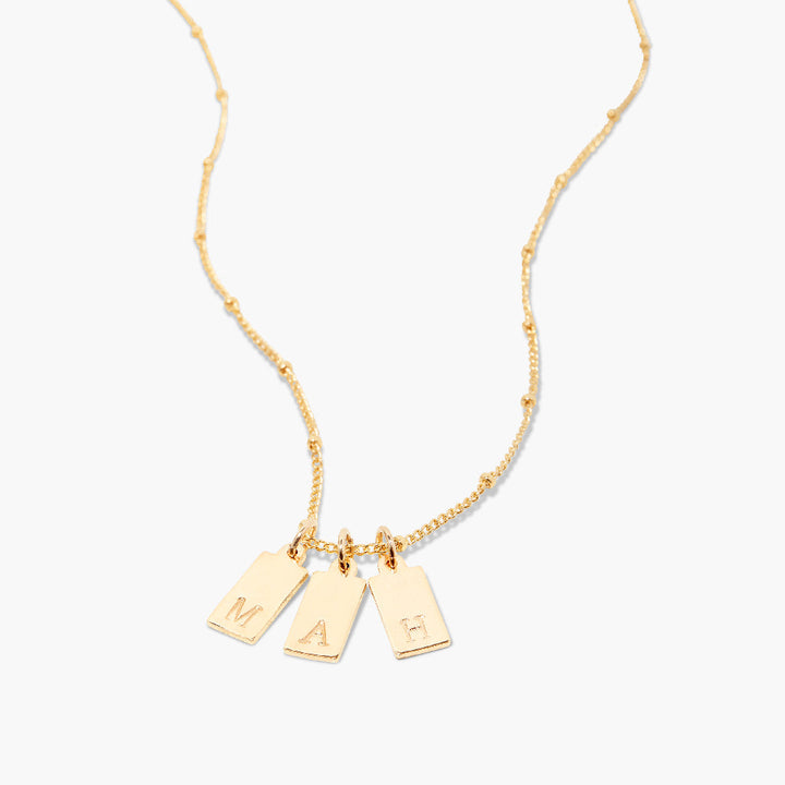 Madeline Initial Rectangle Pendant