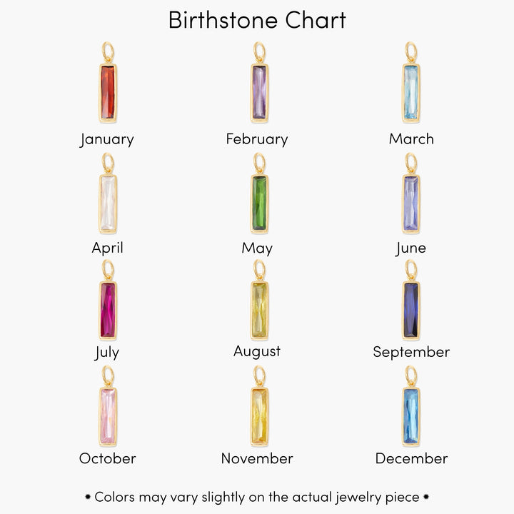 Mackenzie Elongated Birthstone Charm