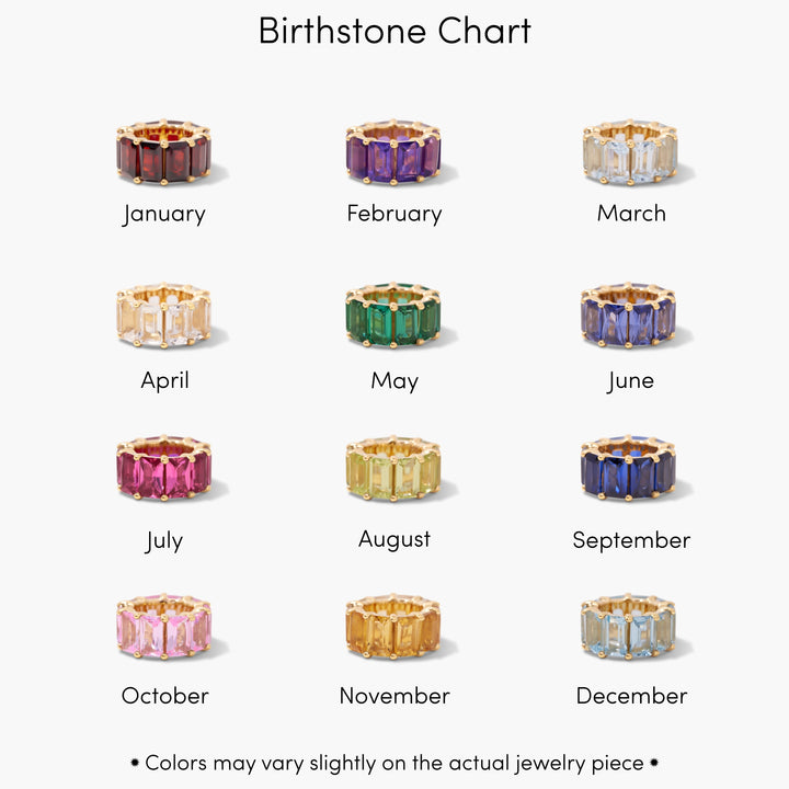 Gracie Gold Vermeil Baguette Birthstone Bead