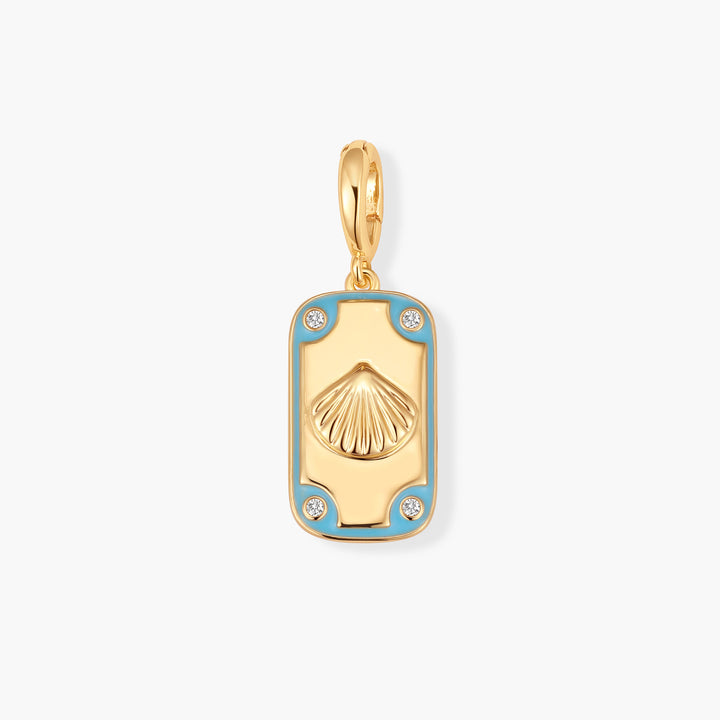 Effie Shell Enamel Tag Charm