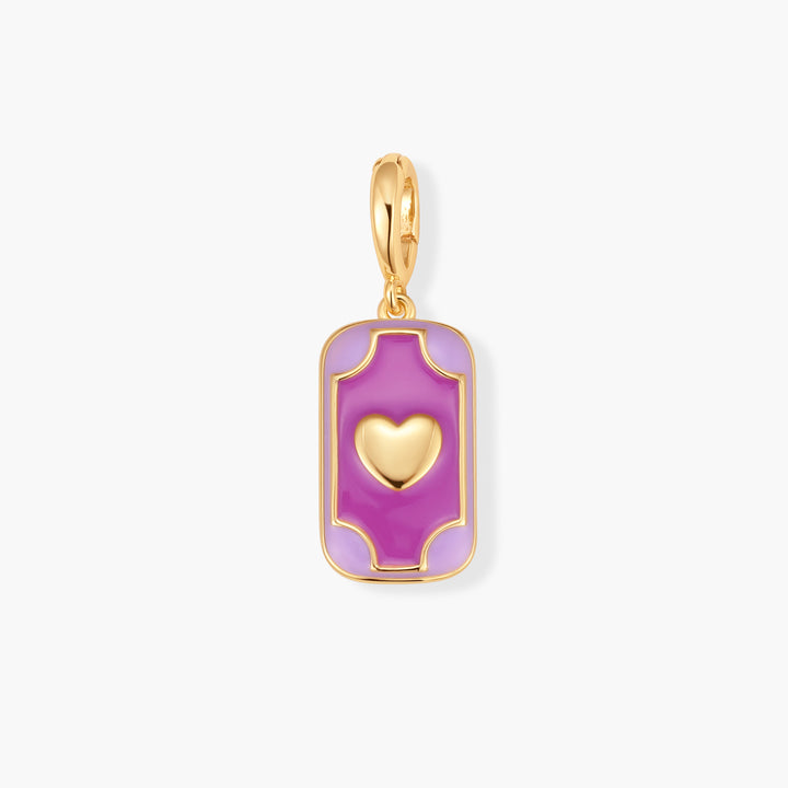 Effie Heart Enamel Tag Charm