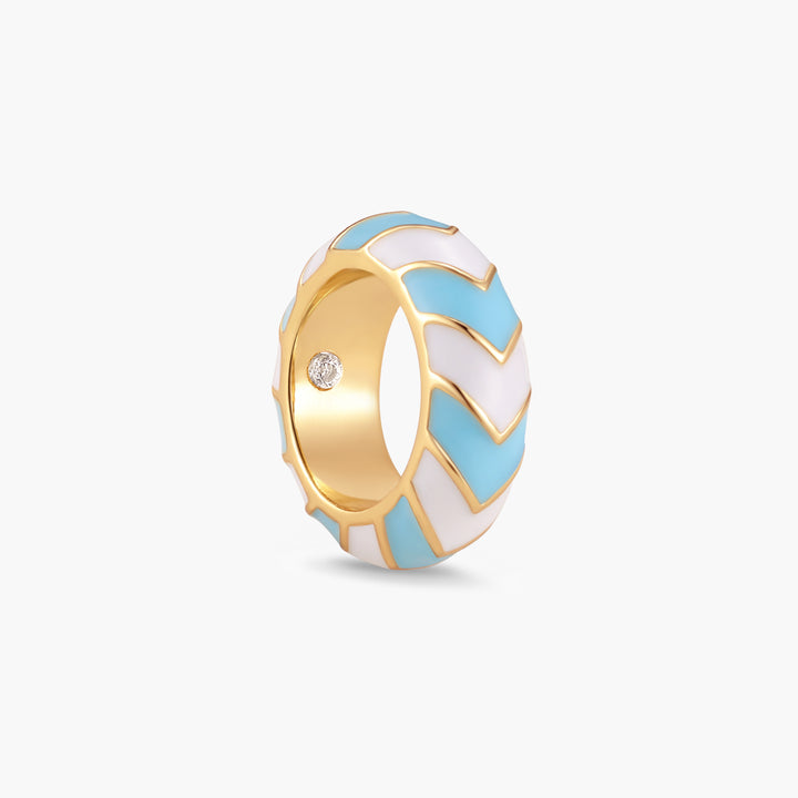Gaby Mini Enamel Stripe Bead