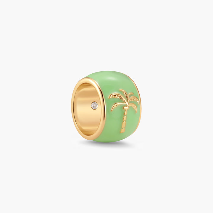 Gaby Palm Tree Enamel Bead