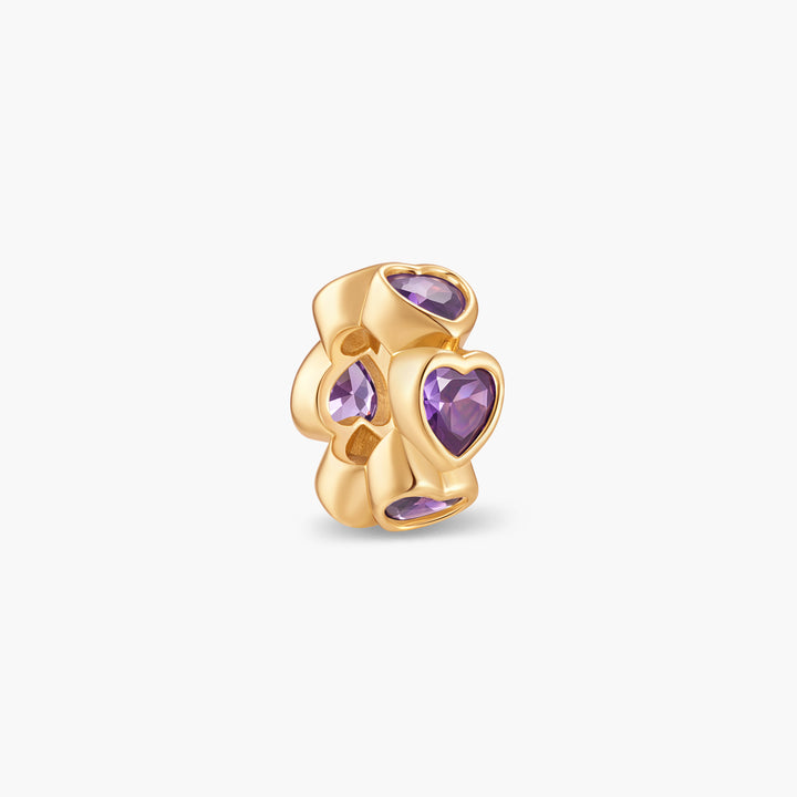 Gaby Heart Birthstone Bead