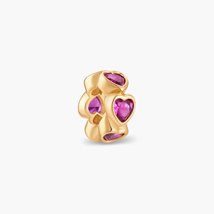 Gaby Heart Birthstone Bead